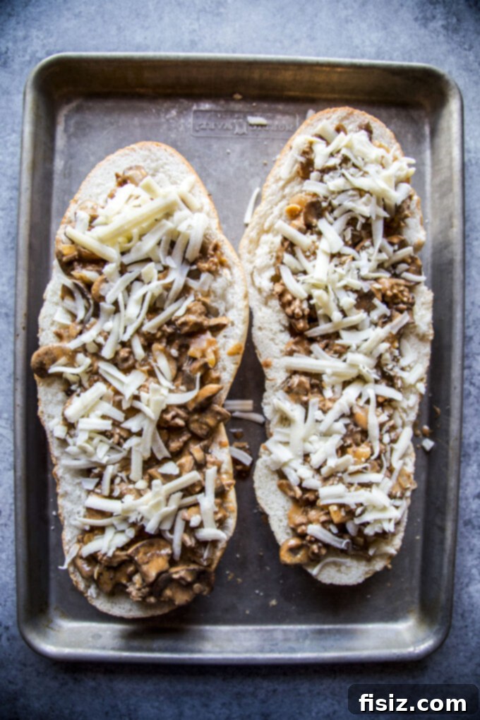 Baked Beef Stroganoff French Bread Toasts