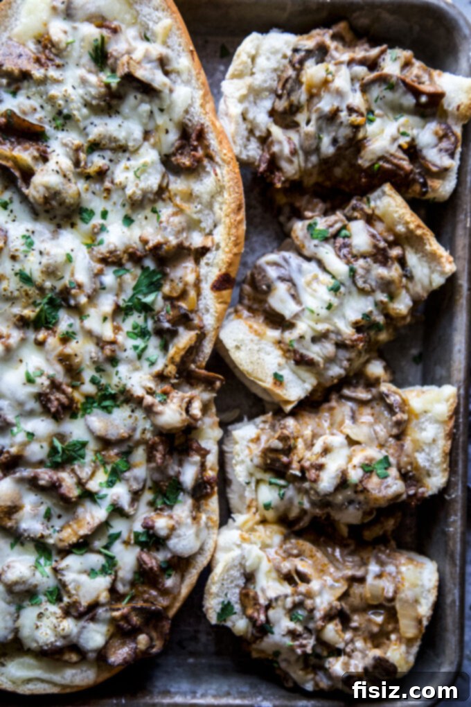 Serving Beef Stroganoff French Bread Toasts