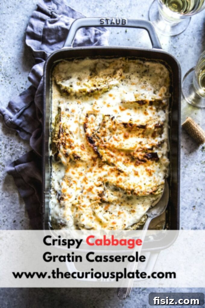 Golden Baked Cabbage Gratin 10 Crispy Cabbage Gratin Casserole www.thecuriousplate.com
