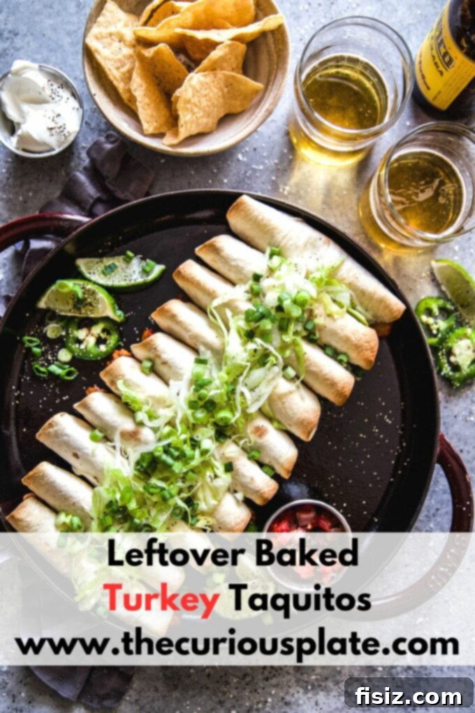 Crispy Next-Day Turkey Taquitos 9 Leftover Baked Turkey Taquitos