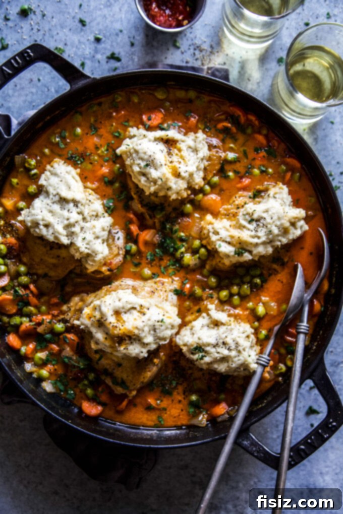 Fragrant Thai Chicken Dumpling Delight 2 Thai Chicken and Dumplings, a comforting fusion dish with red curry and coconut milk.