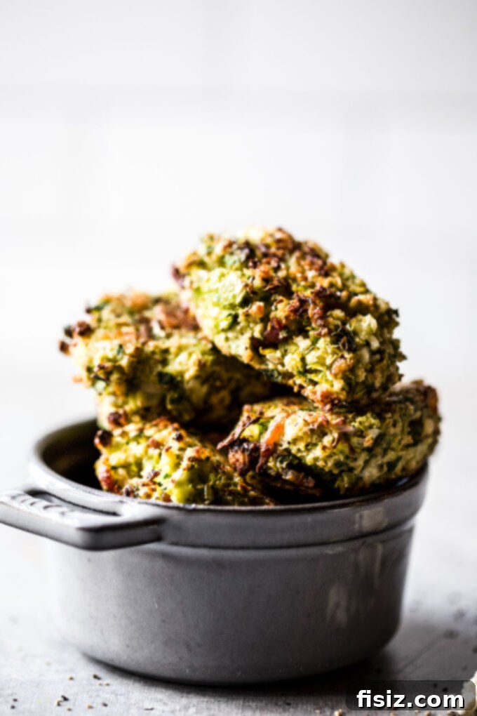 Gourmet Brussels Sprout Bacon Blue Cheese Tots 2 Crispy Bacon Blue Cheese Brussels Sprout Tater Tots on a serving platter, garnished with fresh herbs