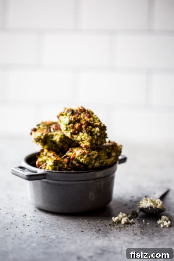 Gourmet Brussels Sprout Bacon Blue Cheese Tots 8 Serving dish filled with Bacon Blue Cheese Brussels Sprout Tater Tots, ready to eat