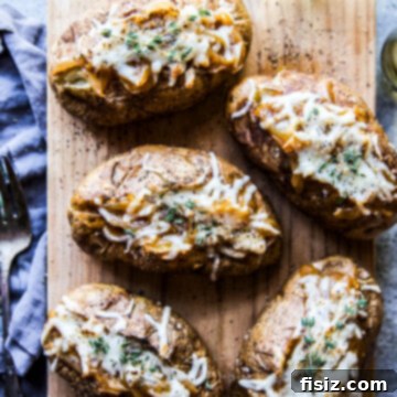 french onion baked potatoes www.thecuriousplate.com