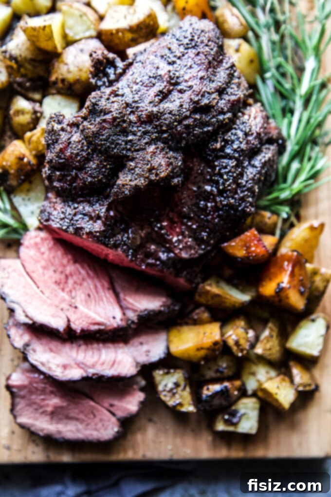 Aromatic Coffee-Crusted Boneless Lamb Leg Roast 5 Oven Roasted Boneless Lamb Leg Roast with Coffee Crust www.thecuriousplate.com