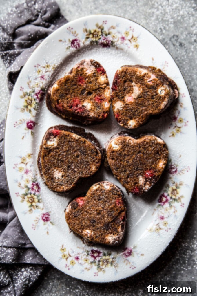 Sweetheart Brookies 8 heart-shaped brookies arranged on a plate