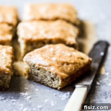 Sweet Salty Peanut Butter Banana Bliss Cake 8 banana snack cake www.thecuriousplate.com