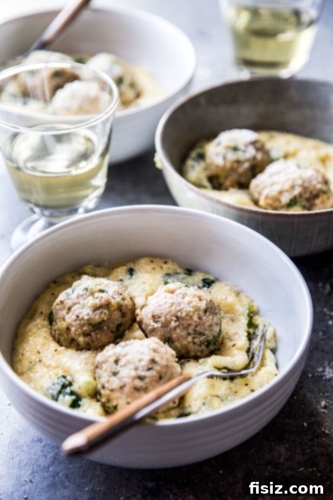 Creamy Polenta with Italian Wedding Chicken Meatballs 3 Close-up of fresh ingredients for Italian Wedding Chicken Meatballs