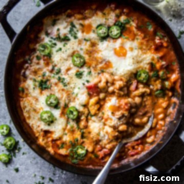 One-Pan Chorizo and White Bean Enchilada Bake 9 chorizo & white bean enchilada skillet www.thecuriousplate.com.