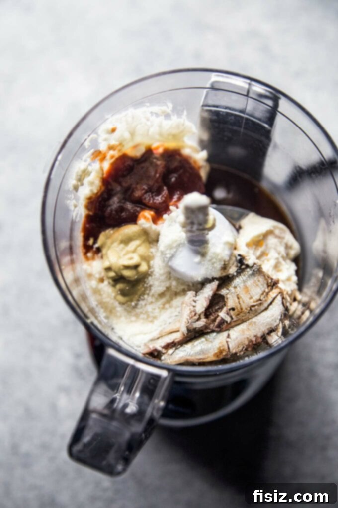 ingredients to make dressing in a food processor