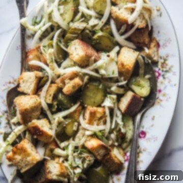 Pickle panzanella salad