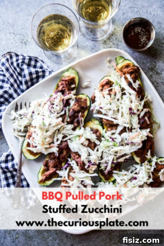 Zucchini Boats with BBQ Pulled Pork 11 BBQ Pulled Pork Stuffed Zucchini