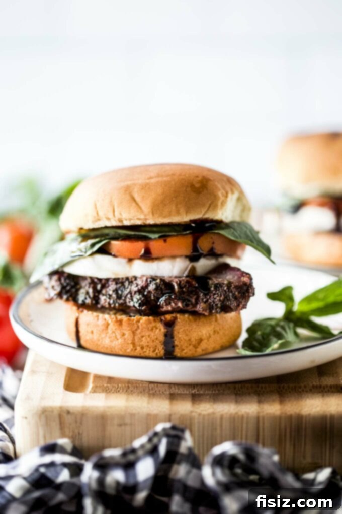 American Lamb Sirloin Caprese Sliders 2 Grilled American Lamb Sirloin Chop Caprese Sliders with fresh ingredients