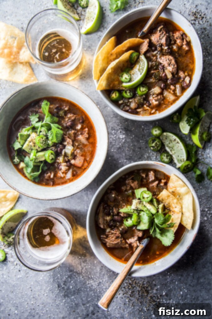Tender Slow Cooker Tex-Mex Lamb Tortilla Soup 2 Slow Cooker American Lamb Shoulder Tex-Mex Tortilla Soup - a cozy and comforting fall recipe