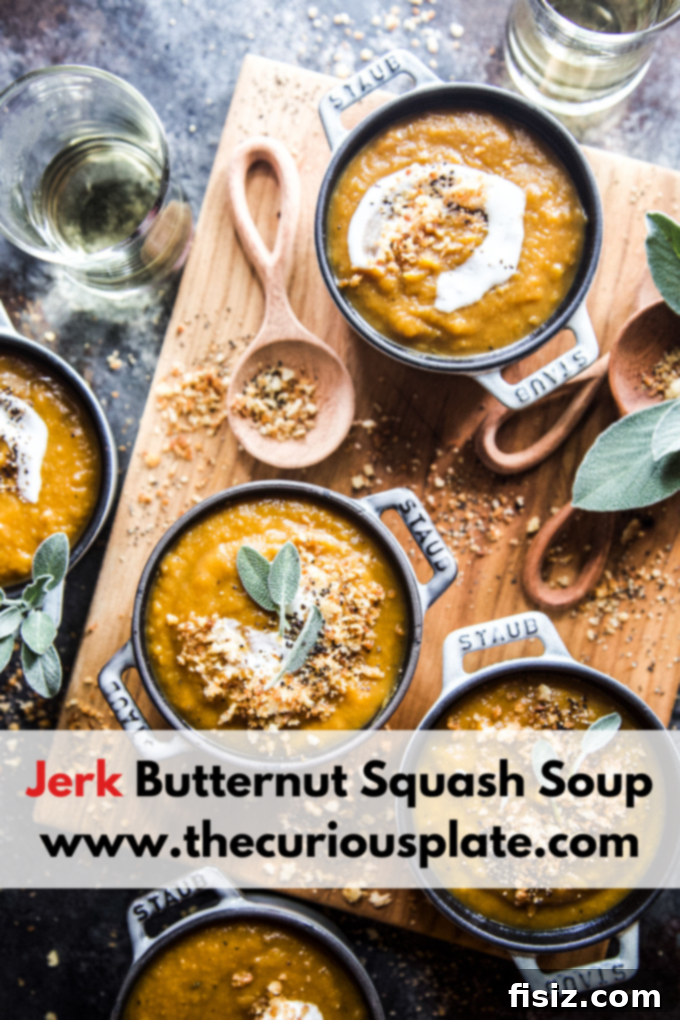 Spicy Roasted Butternut Squash Soup 12 Butternut Squash Soup in a modern bowl