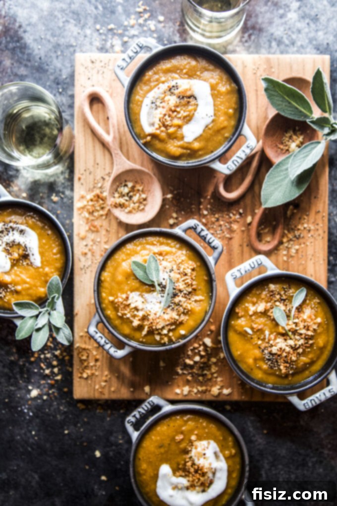 Spicy Roasted Butternut Squash Soup 10 Jerk Butternut Squash Soup in a bowl with a spoon