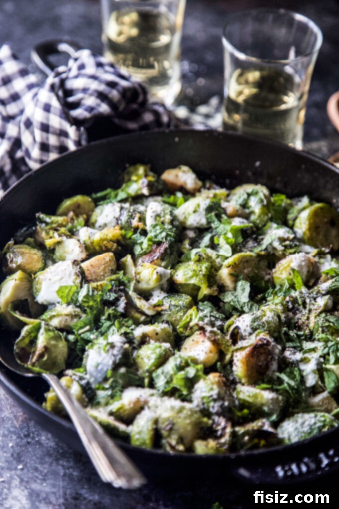 Crispy Brussels Sprouts with Lemon and Mint 3 Fried Brussels Sprouts with Lemon and Mint