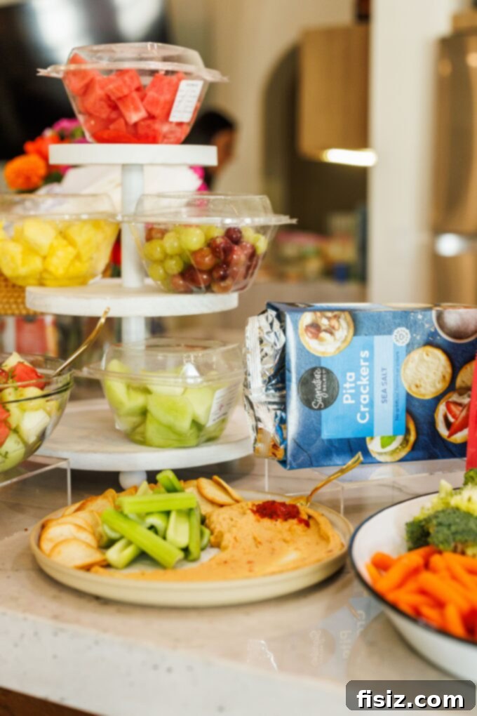 Five Keys to Stress-Free Holiday Hosting 14 Variety of ingredients for a customizable snack bowl by Signature Select