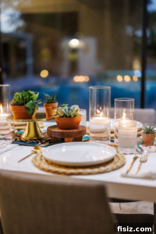 Five Keys to Stress-Free Holiday Hosting 28 Beautifully decorated dining table set up for holiday guests