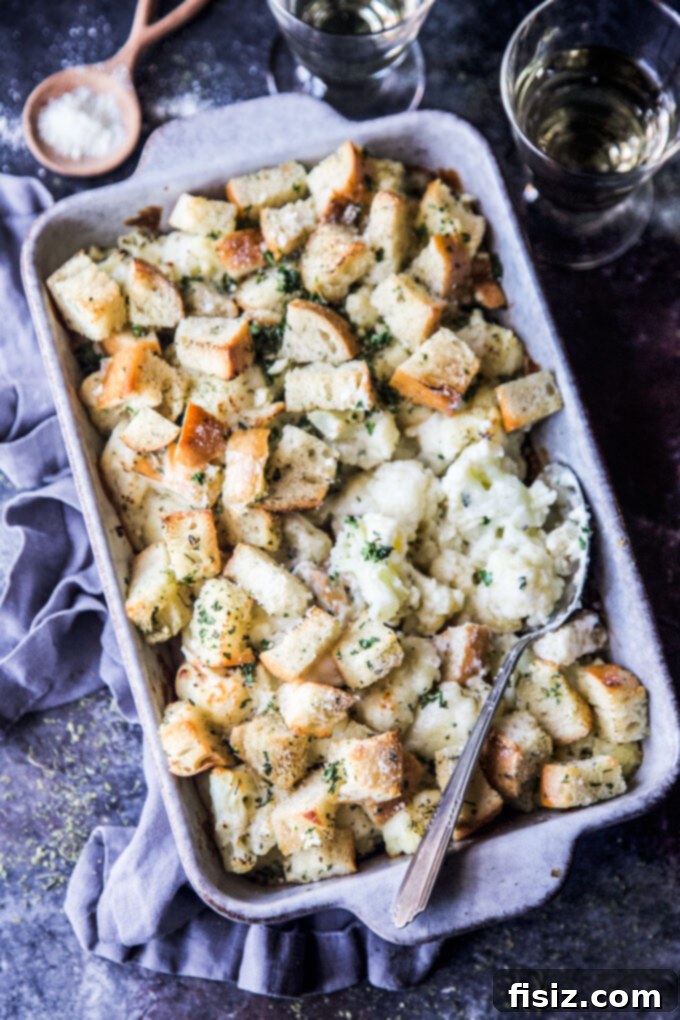 Garlic Bread Crusted Cheesy Cauliflower Bake 7 img 56064 6