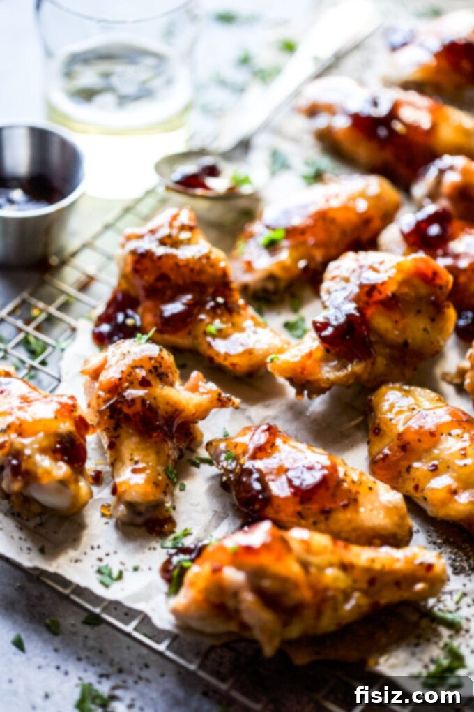 Tangy Cranberry Mustard Baked Wings 3 Oven-Baked Spiced Cranberry & Mustard Glazed Chicken Wings - cooking process