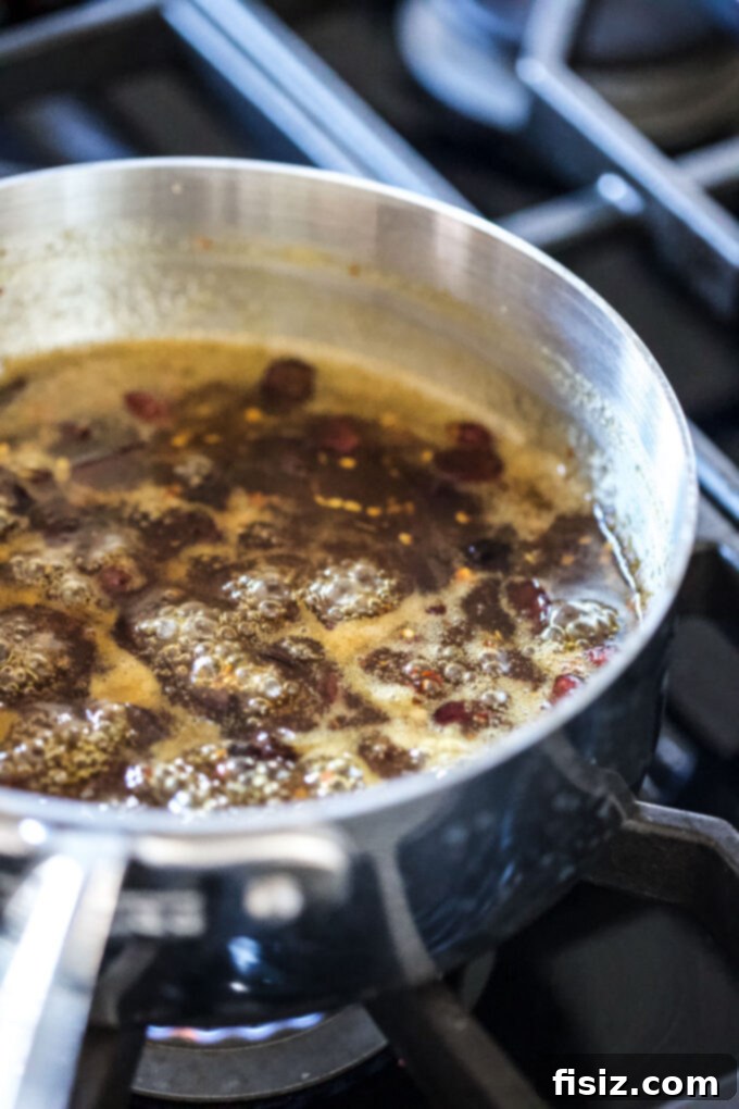Tangy Cranberry Mustard Baked Wings 5 Cranberry mustard glaze mixture