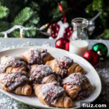 Peppermint Brownie Batter Croissants