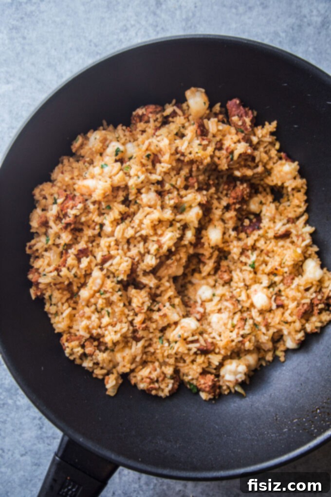 Fiesta Chorizo Shrimp Fried Rice 6 chorizo and shrimp fried rice