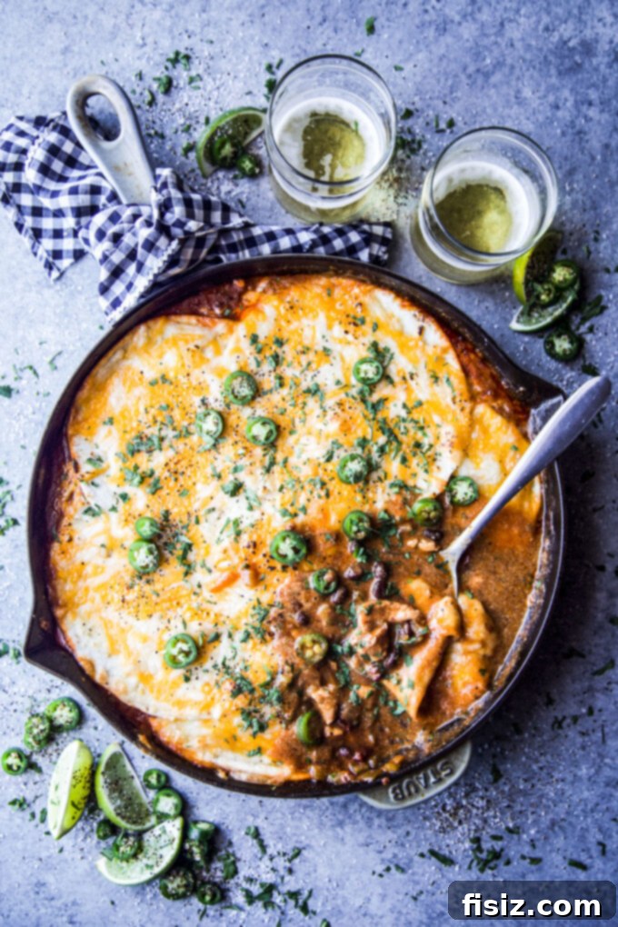 One Pan High Protein Chipotle Chicken Enchiladas 7 High-Protein Chipotle Chicken Enchilada Skillet