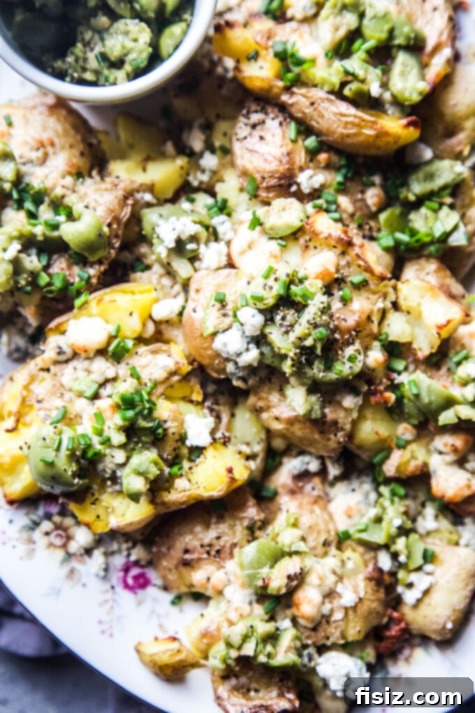 Dirty Martini Smashed Potatoes