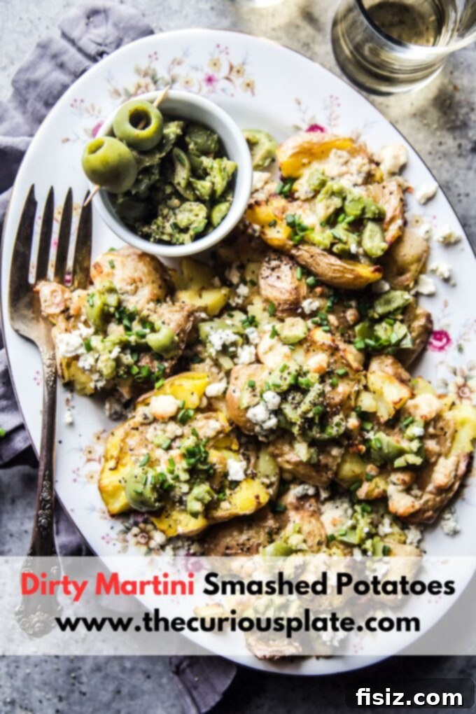 Dirty Martini Smashed Potatoes