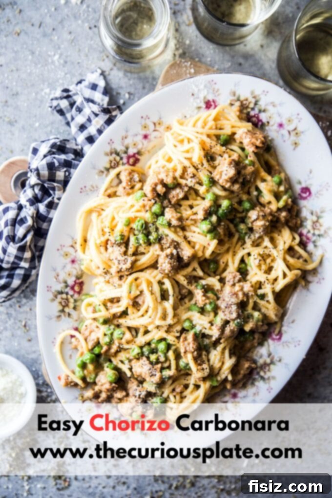 Smoky Chorizo Carbonara 11 Easy Chorizo Carbonara
