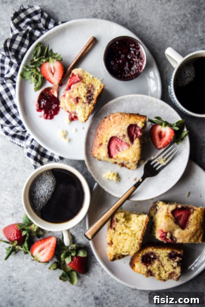 Strawberry Cardamom Protein Cake 2 high-protein strawberry cardamom snack cake, a healthy and delicious treat