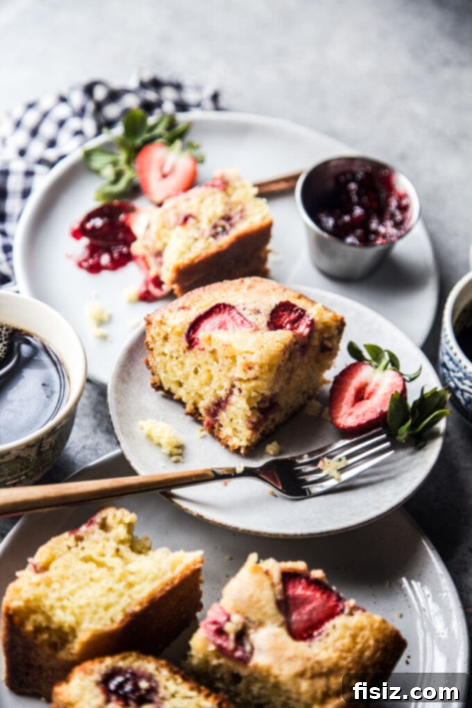 Strawberry Cardamom Protein Cake 3 high-protein strawberry cardamom snack cake with perfect texture