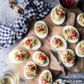 chopped cheese deviled eggs