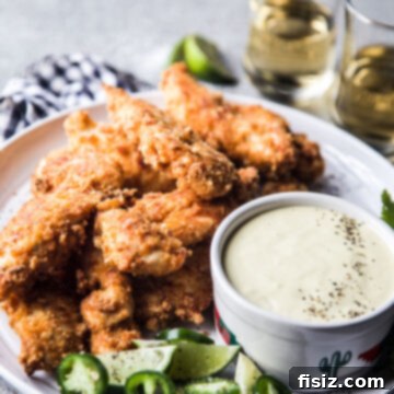 Air Fryer Chicharron Chicken Tenders with Green Chili Dipping Sauce