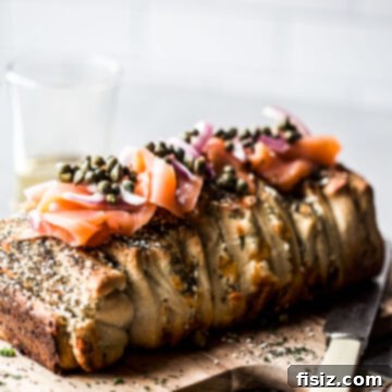 Cream Cheese Bagel & Lox Pull-Apart Loaf