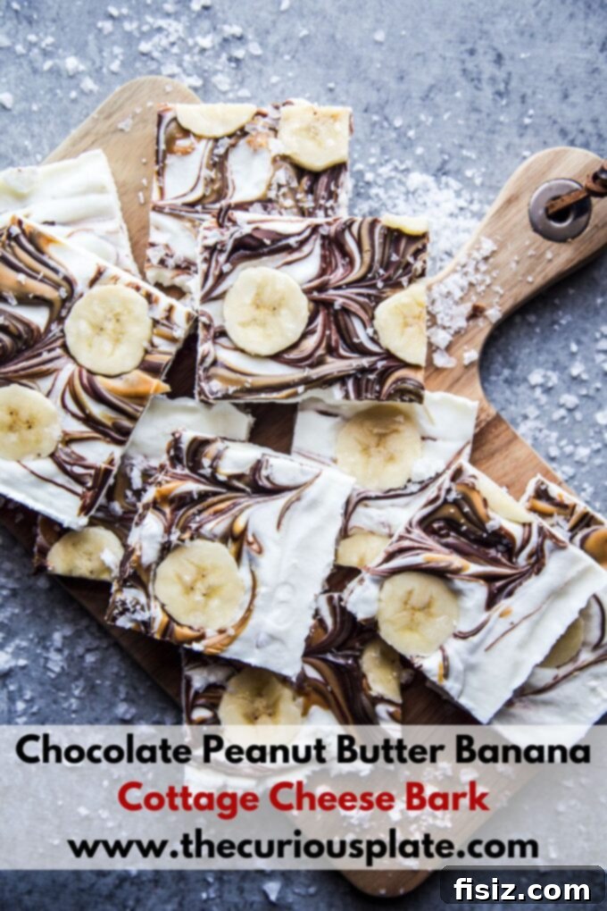 Protein-Packed Peanut Butter Banana Chocolate Bark 11 Chocolate Peanut Butter Banana Cottage Cheese Bark