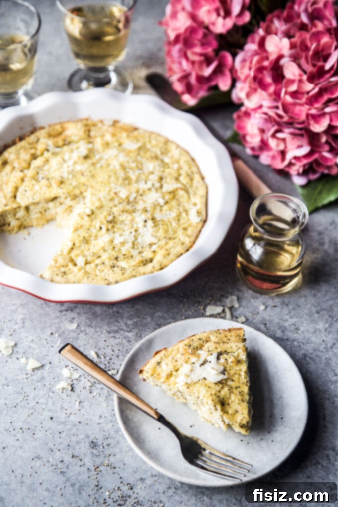 Keto Cacio e Pepe Quiche 8 Low-Carb Cacio e Pepe Quiche