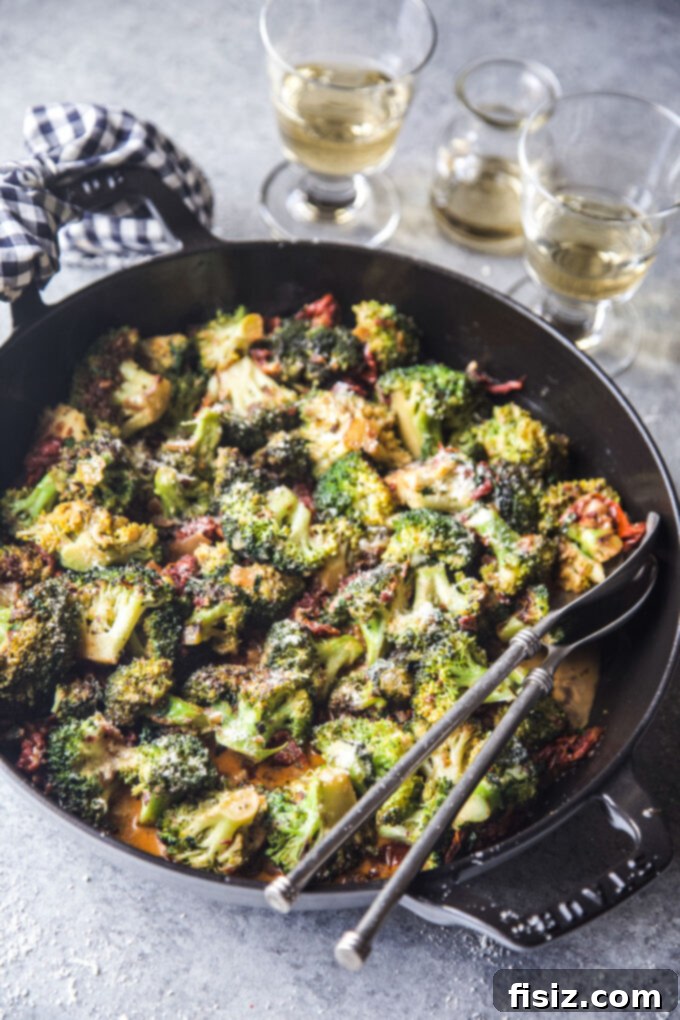 Effortless Skillet Broccoli Masterpiece 3 Easy Marry Me Skillet Broccoli - a close-up of the finished dish
