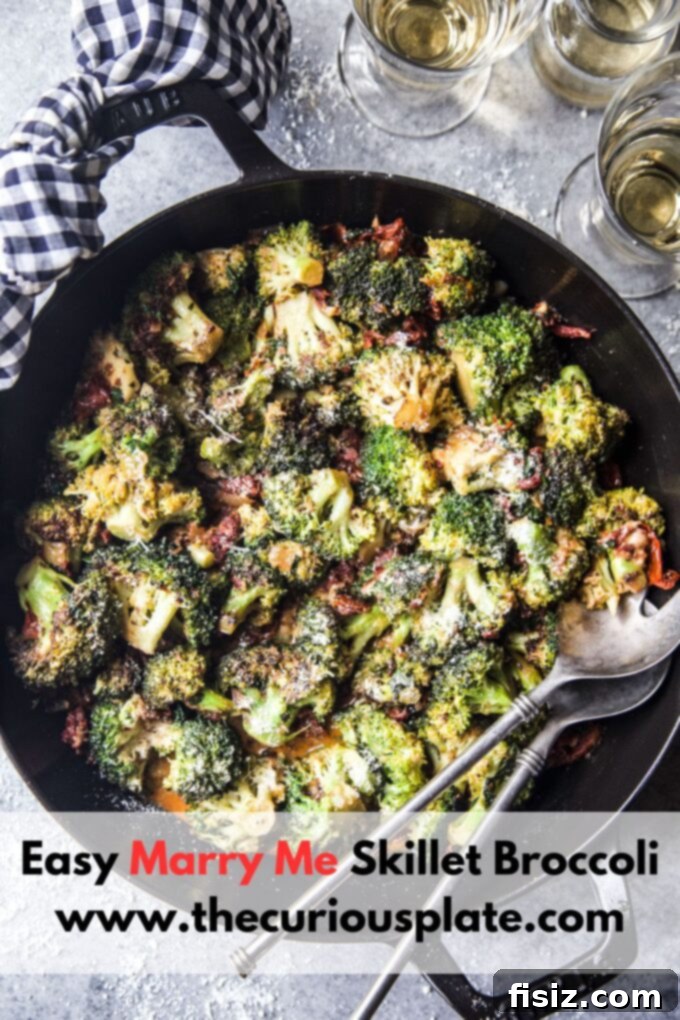 Effortless Skillet Broccoli Masterpiece 10 Easy Marry Me Skillet Broccoli close up, garnished