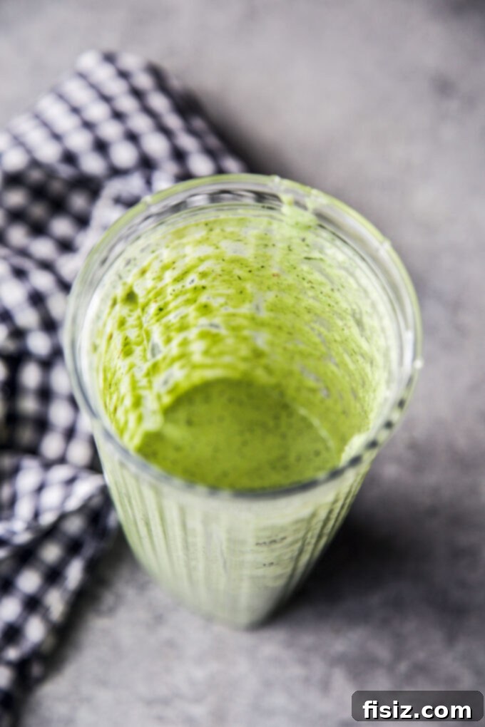 Flaky Green Goddess Tuna Tart 4 green goddess dressing in a blender
