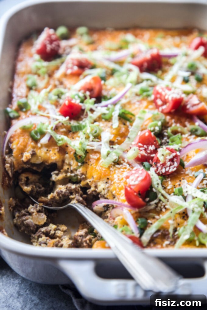High-Protein Korean BBQ Cheeseburger Bake 3 High-Protein Korean-Inspired BBQ Cheeseburger Casserole