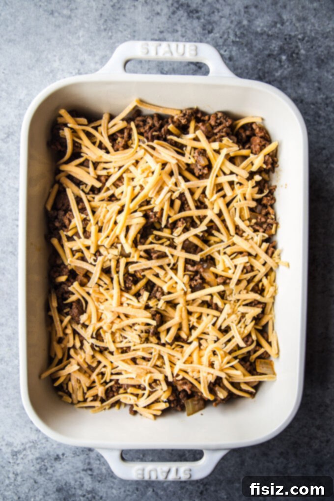 High-Protein Korean BBQ Cheeseburger Bake 6 korean ground beef with cheese