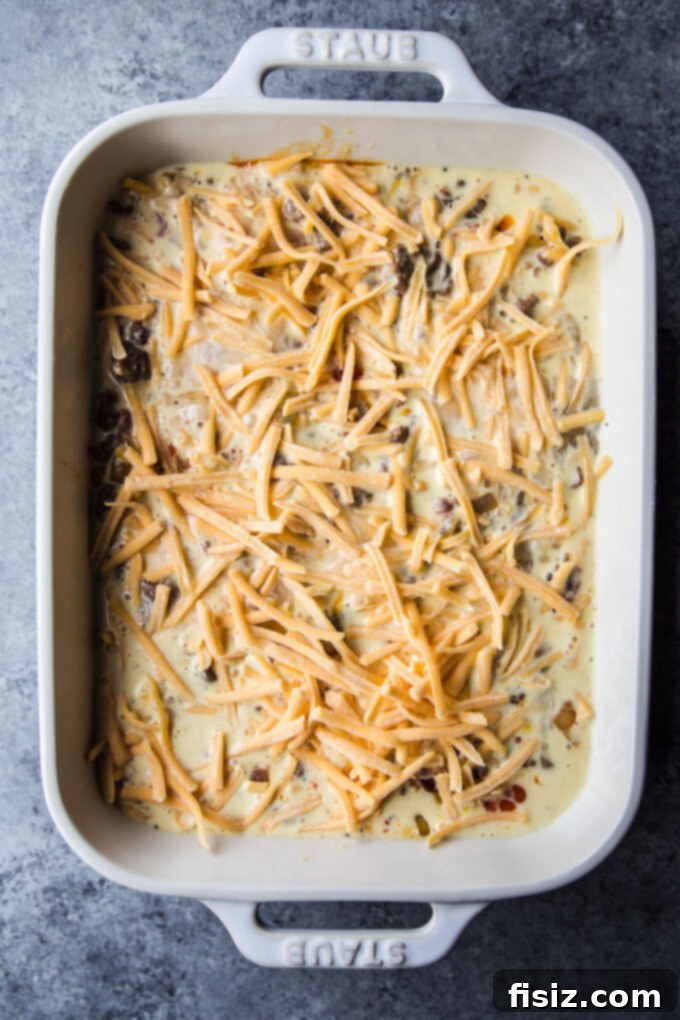 High-Protein Korean BBQ Cheeseburger Bake 7 korean bbq beef with egg mixture