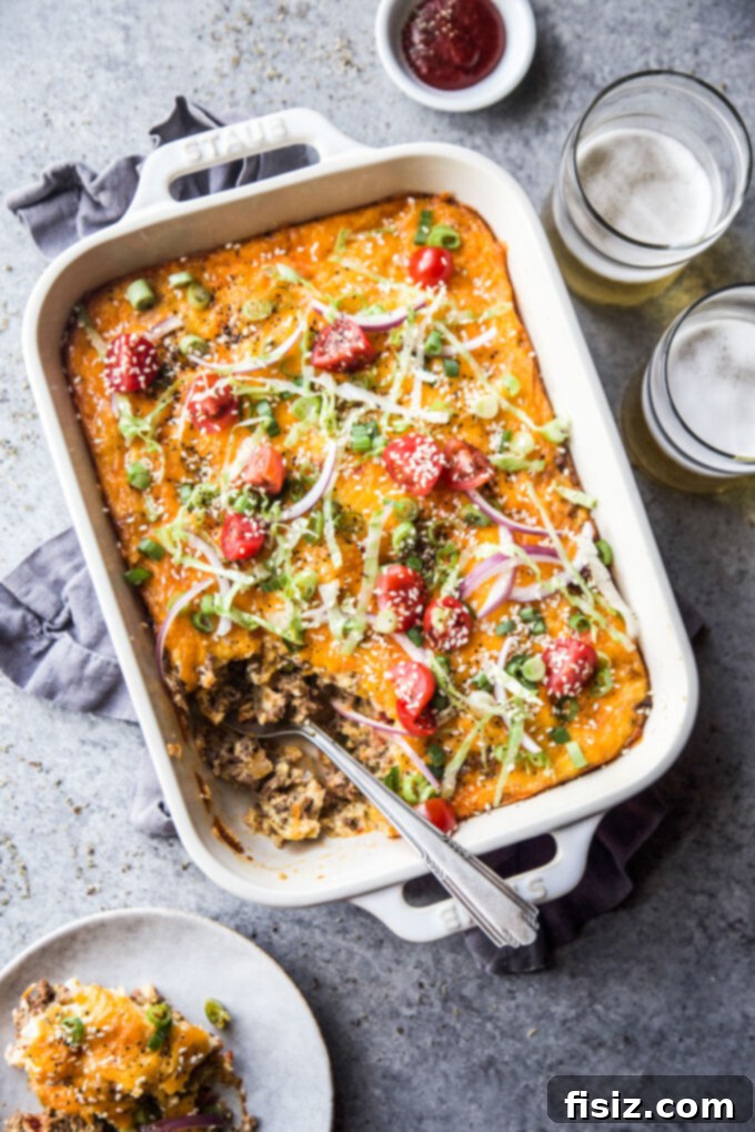 High-Protein Korean BBQ Cheeseburger Bake 9 High-Protein Korean-Inspired BBQ Cheeseburger Casserole