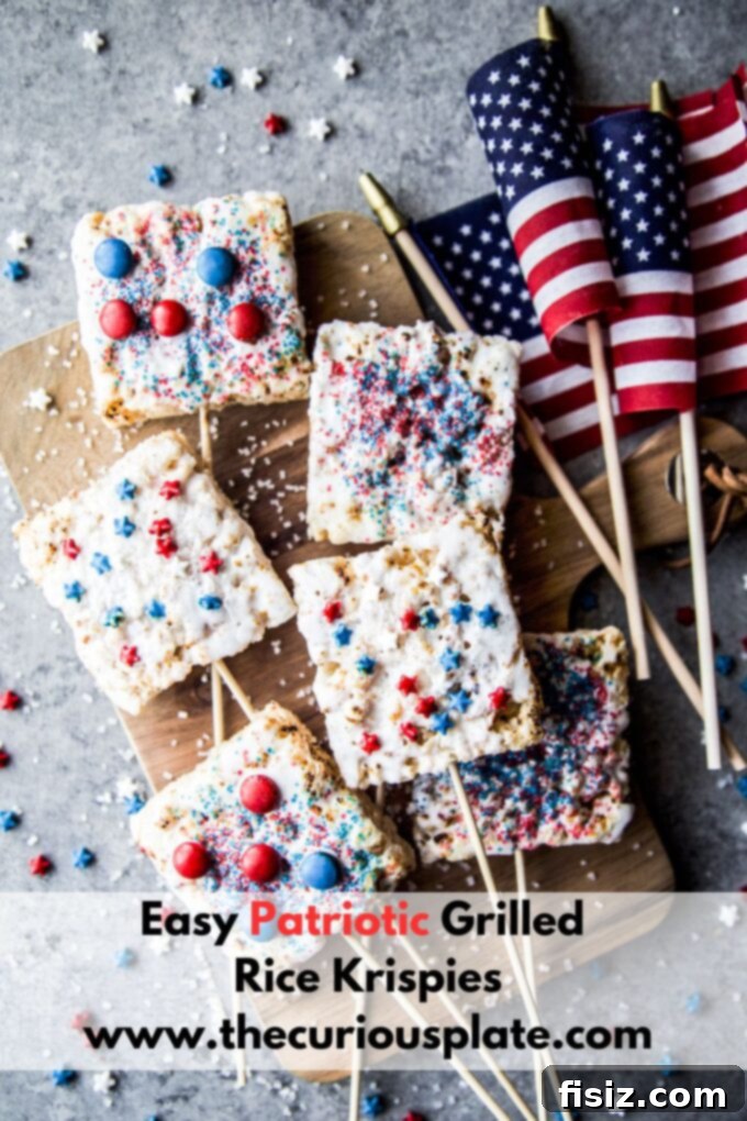 Red White and Blue Grilled Krispies 11 Easy Patriotic Grilled Rice Krispies