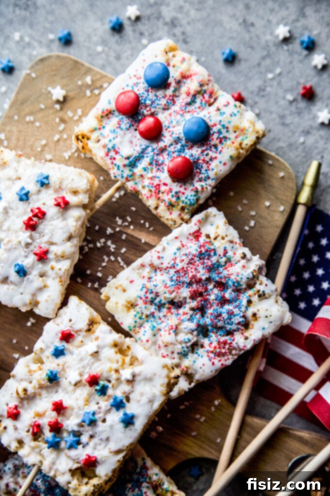 Red White and Blue Grilled Krispies 3 Easy Patriotic Grilled Rice Krispies
