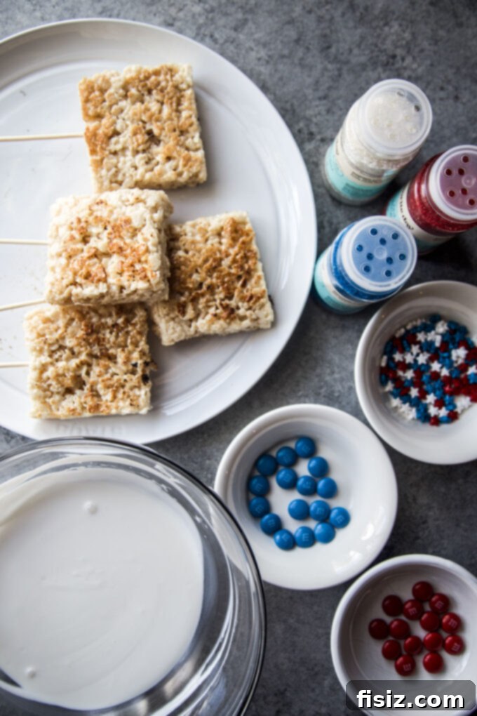 Red White and Blue Grilled Krispies 6 Easy Patriotic Grilled Rice Krispies