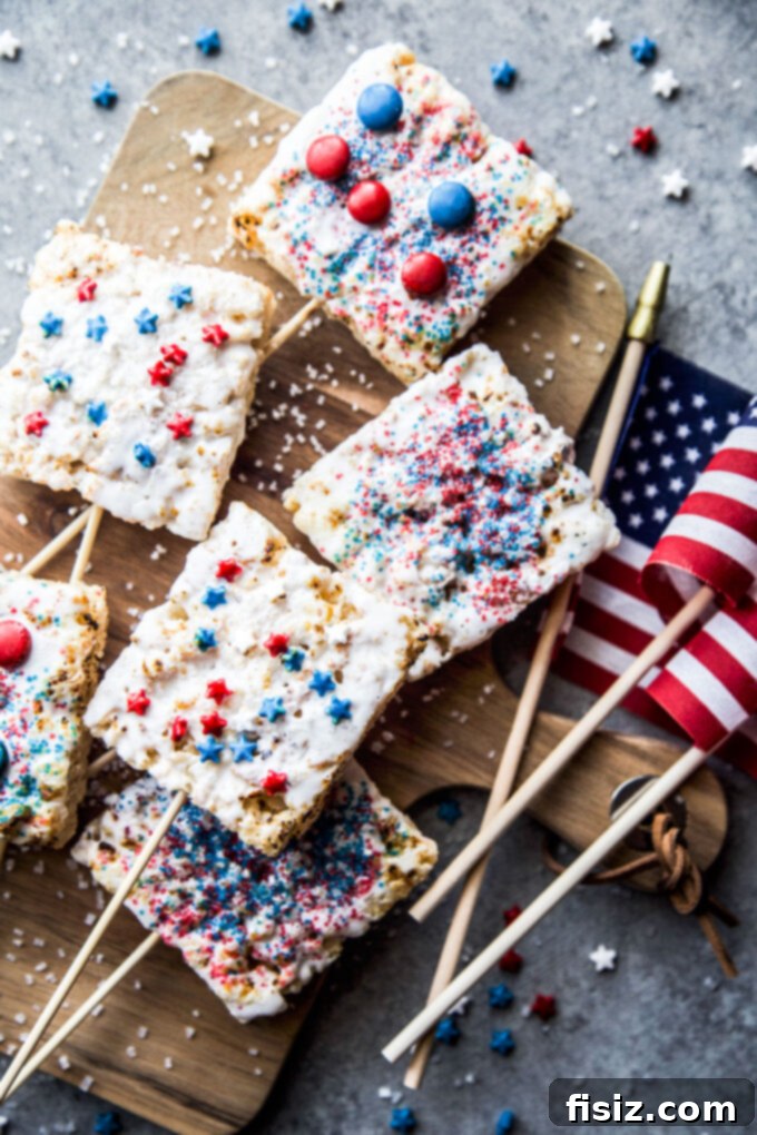 Red White and Blue Grilled Krispies 9 Easy Patriotic Grilled Rice Krispies